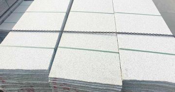 青岛芝麻白毛板，石材毛板