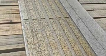 青岛黄金麻盲道石 盲条