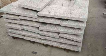 青岛芝麻白蘑菇石，自然面