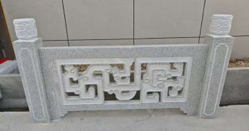 青岛芝麻白河道栏杆 桥栏杆