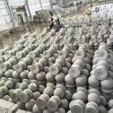 青岛芝麻白圆球 石球 挡车球