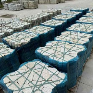 青岛黄金麻冰裂纹 碎拼