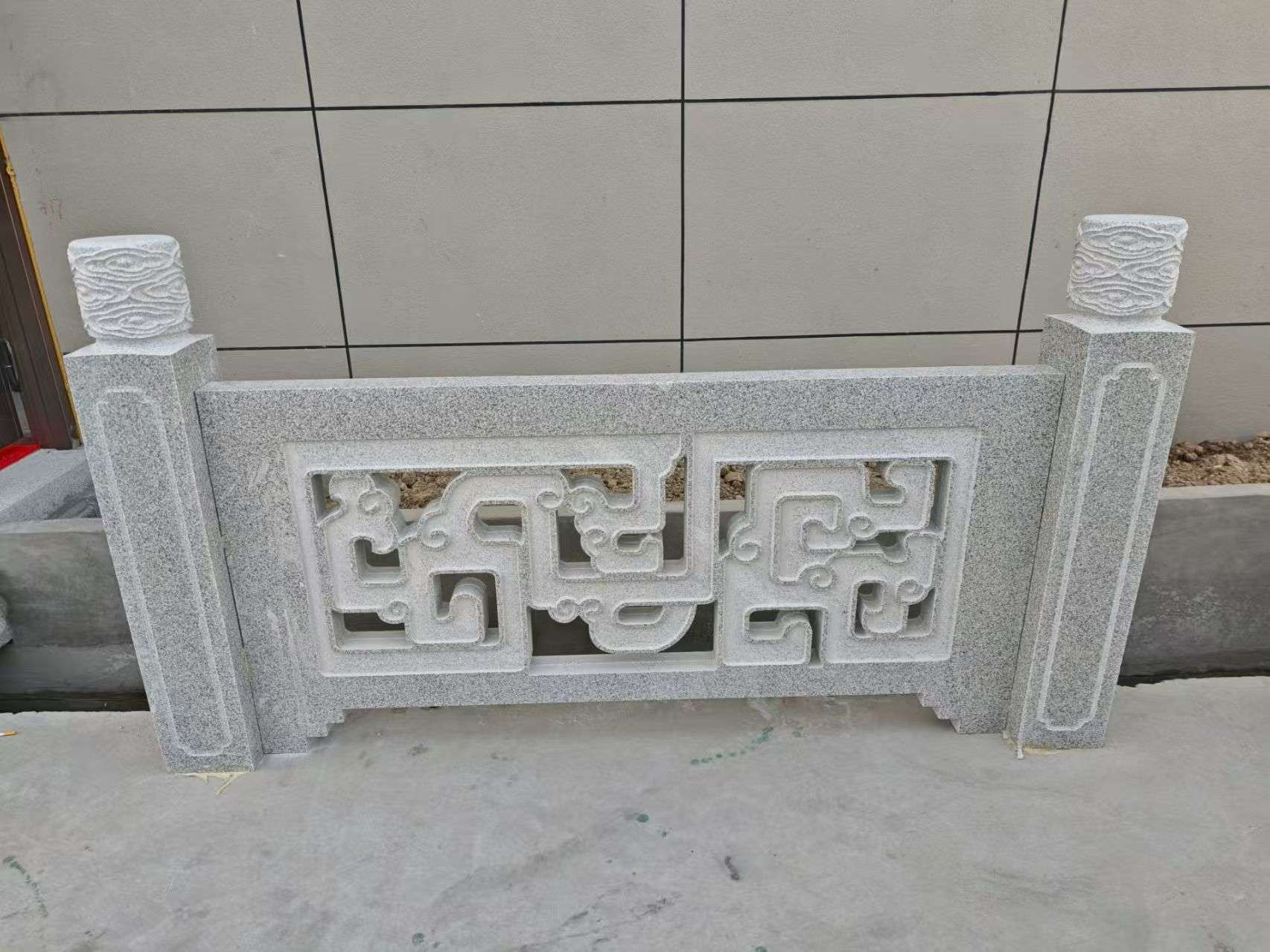 青岛芝麻白河道栏杆 桥栏杆