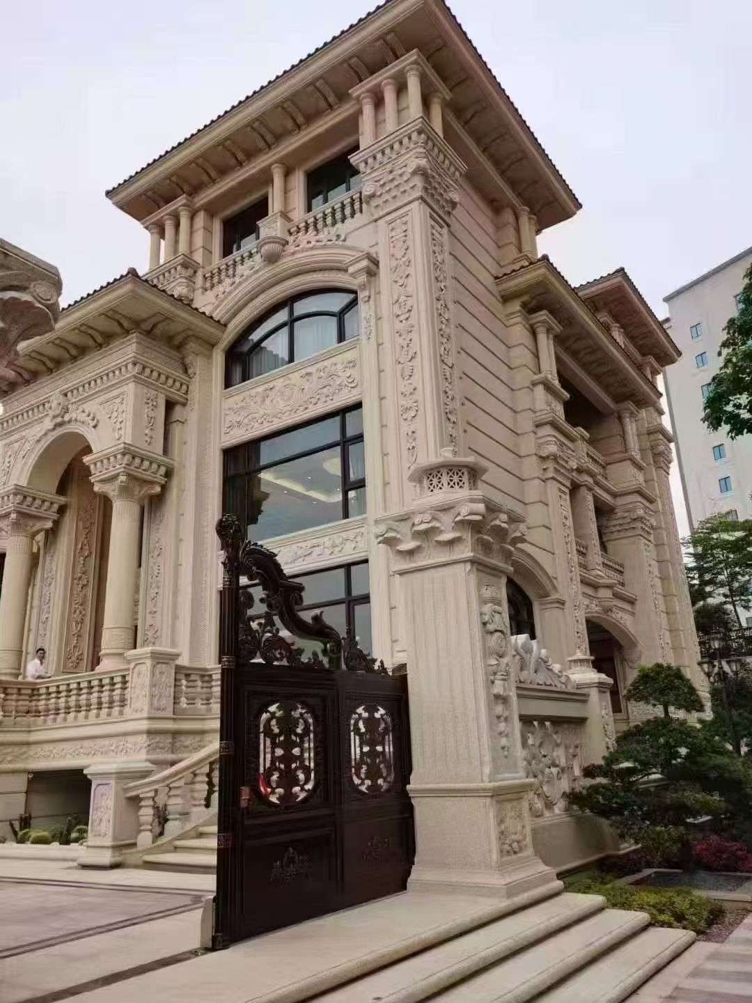 青岛黄金麻别墅外墙异形定制